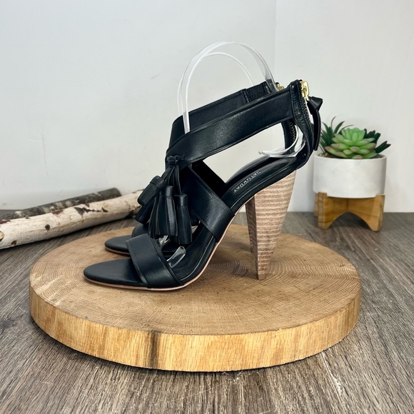 *NWOB Saturday Kate Spade | Tassel Strappy Stacked Heels Size 5.5 - Picture 3 of 16